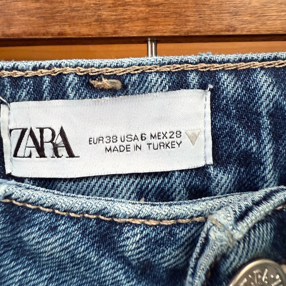 Zara Blue 99% Cotton Women's denim Jeans - Picture 4 of 10